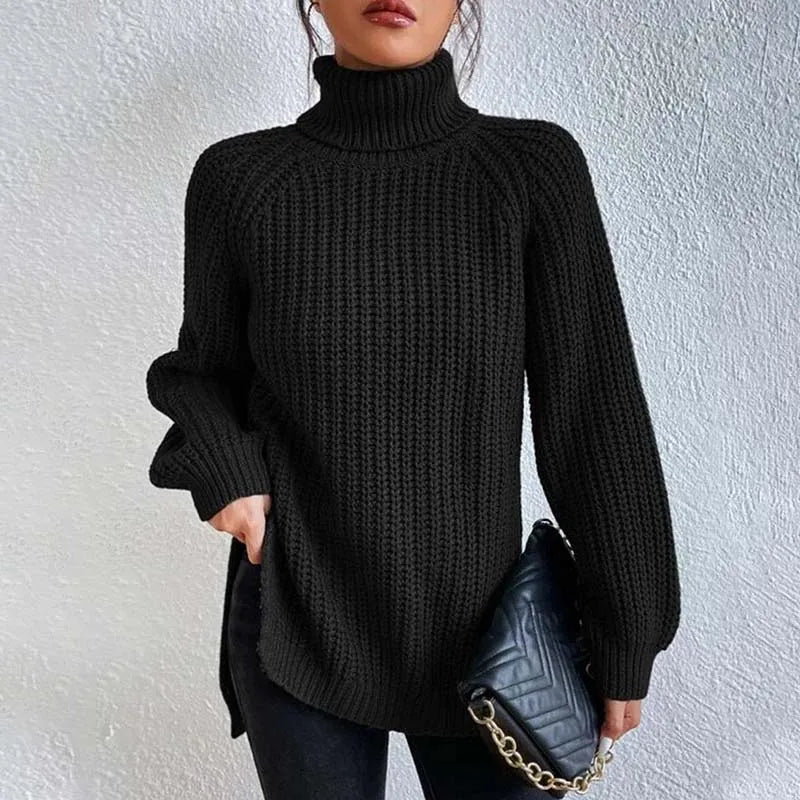 STRIKKET GENSER MED TURTLENECK
