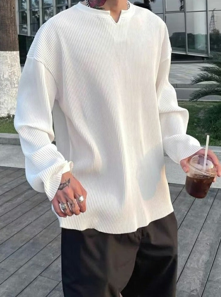 OVERSIZED PLISSERT SKJORTE