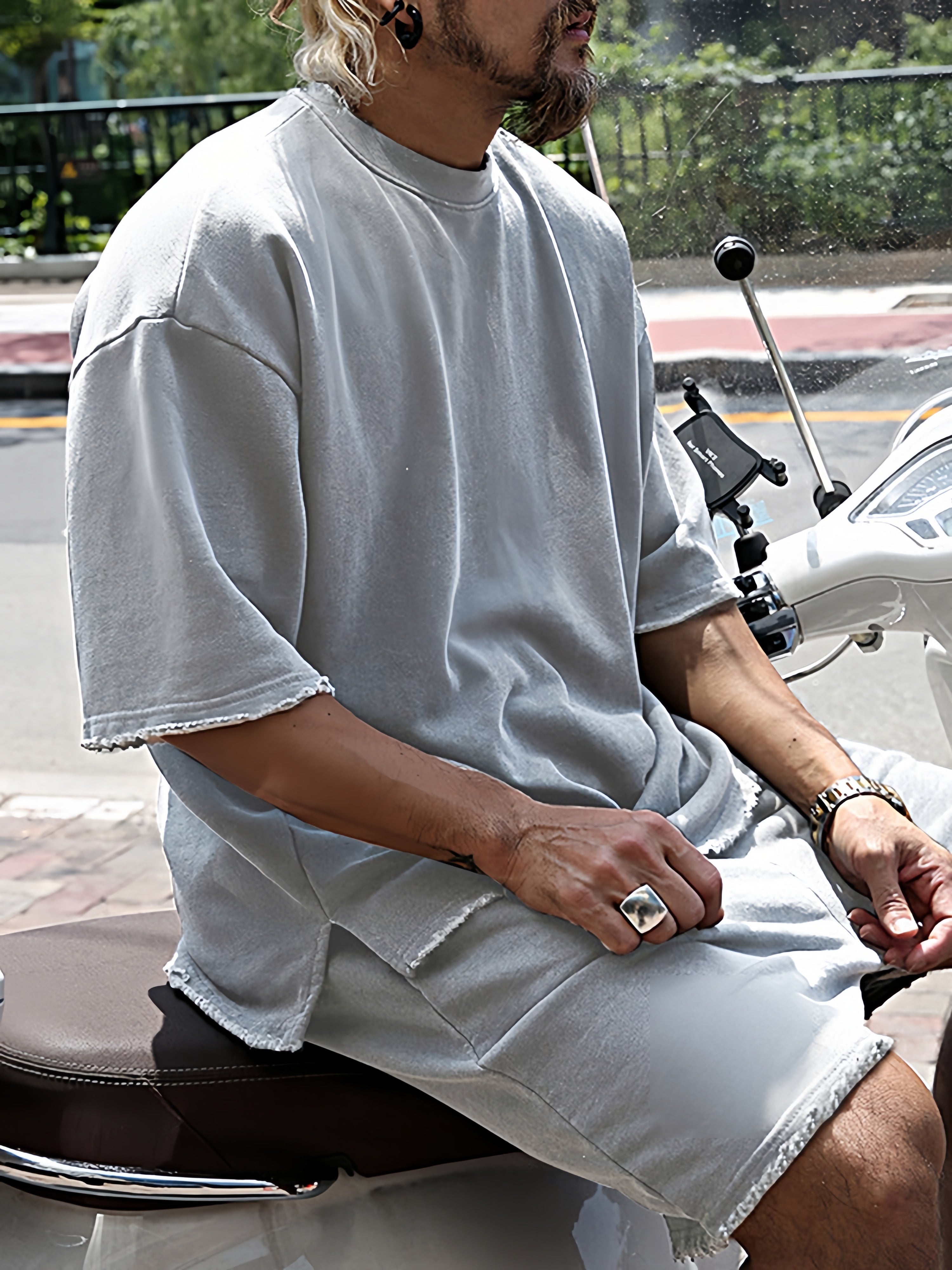 H.O.G Casual Loose Fit Solid Sports Set (kjøp 2, få 1 gratis)