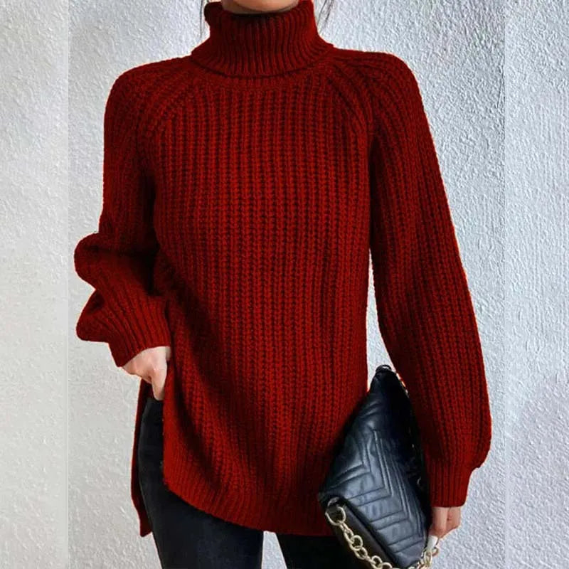 STRIKKET GENSER MED TURTLENECK