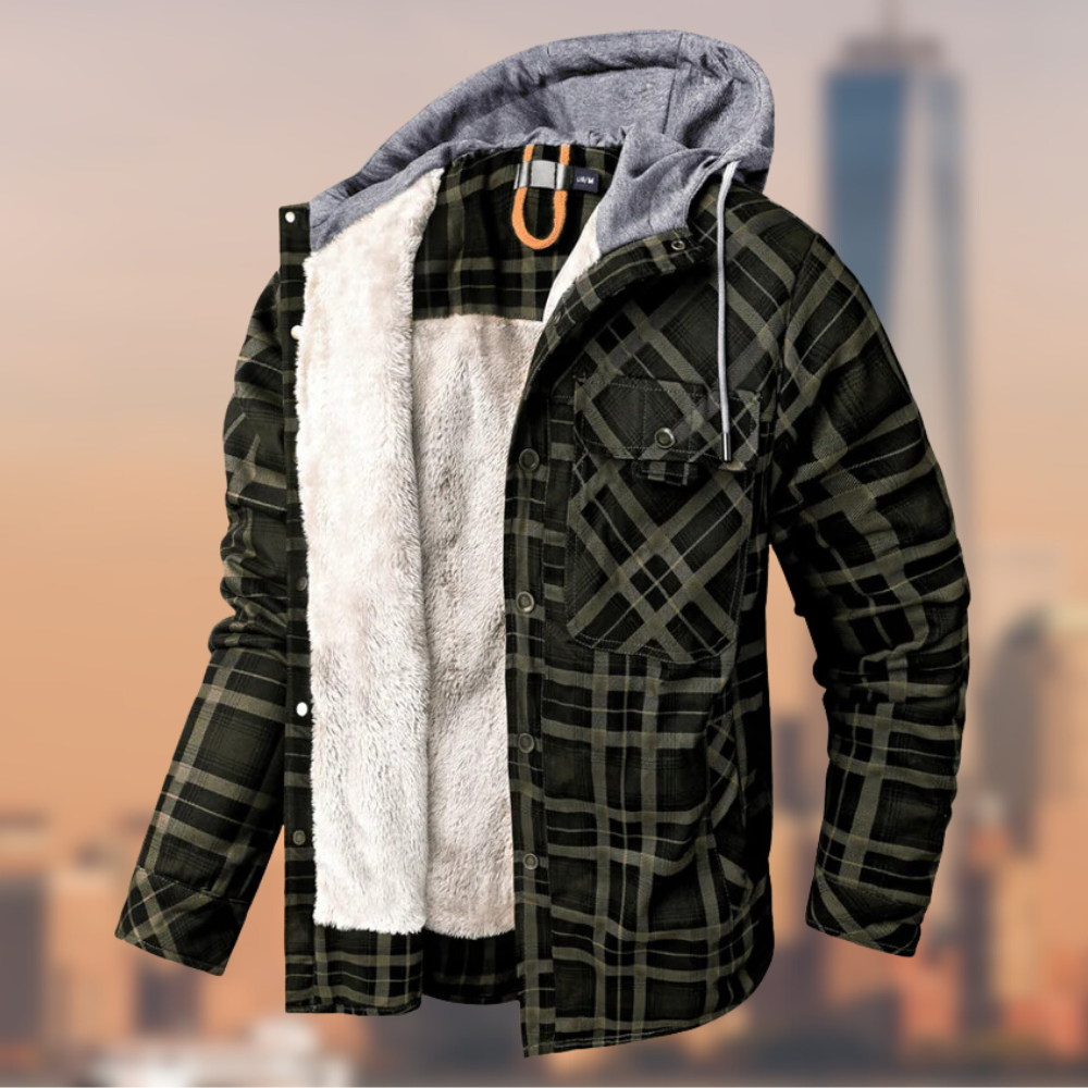 Rutete jakke for menn