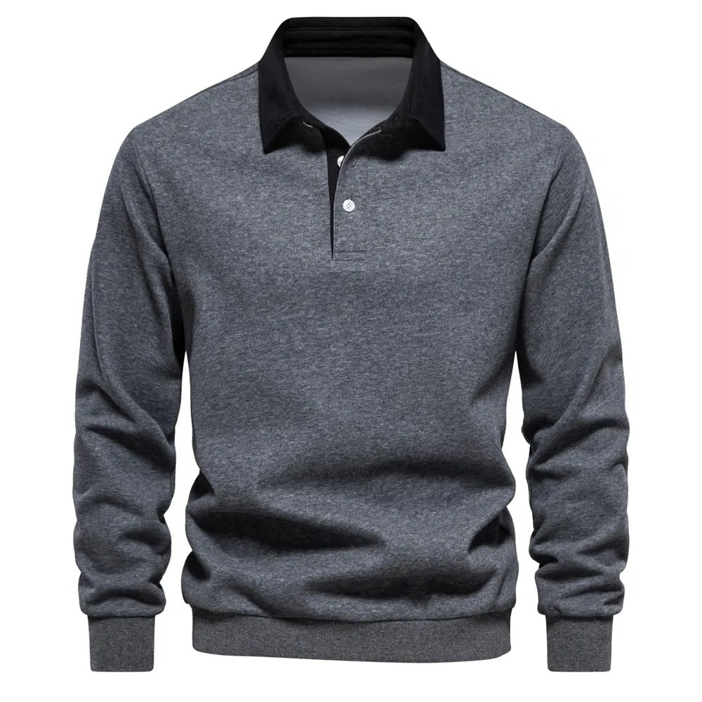 Autumn Polo Sweatshirt Genser for menn