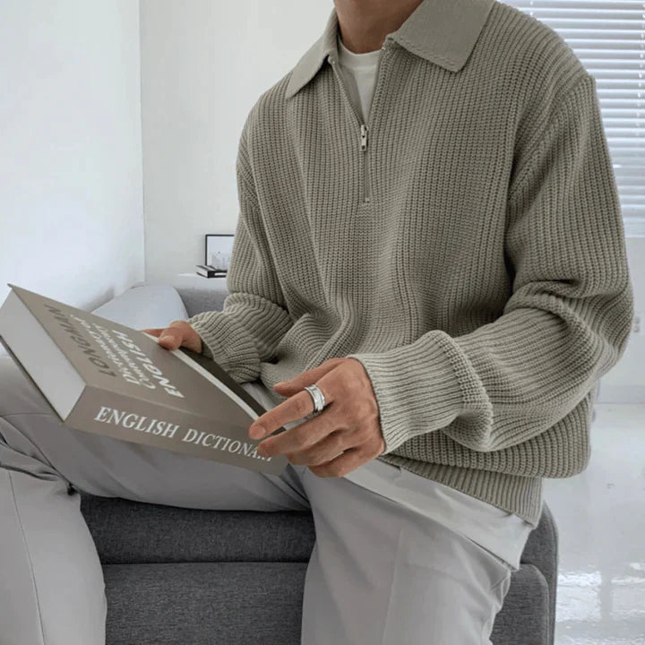 Amerikansk SWEATER med halv krage - ETHAN