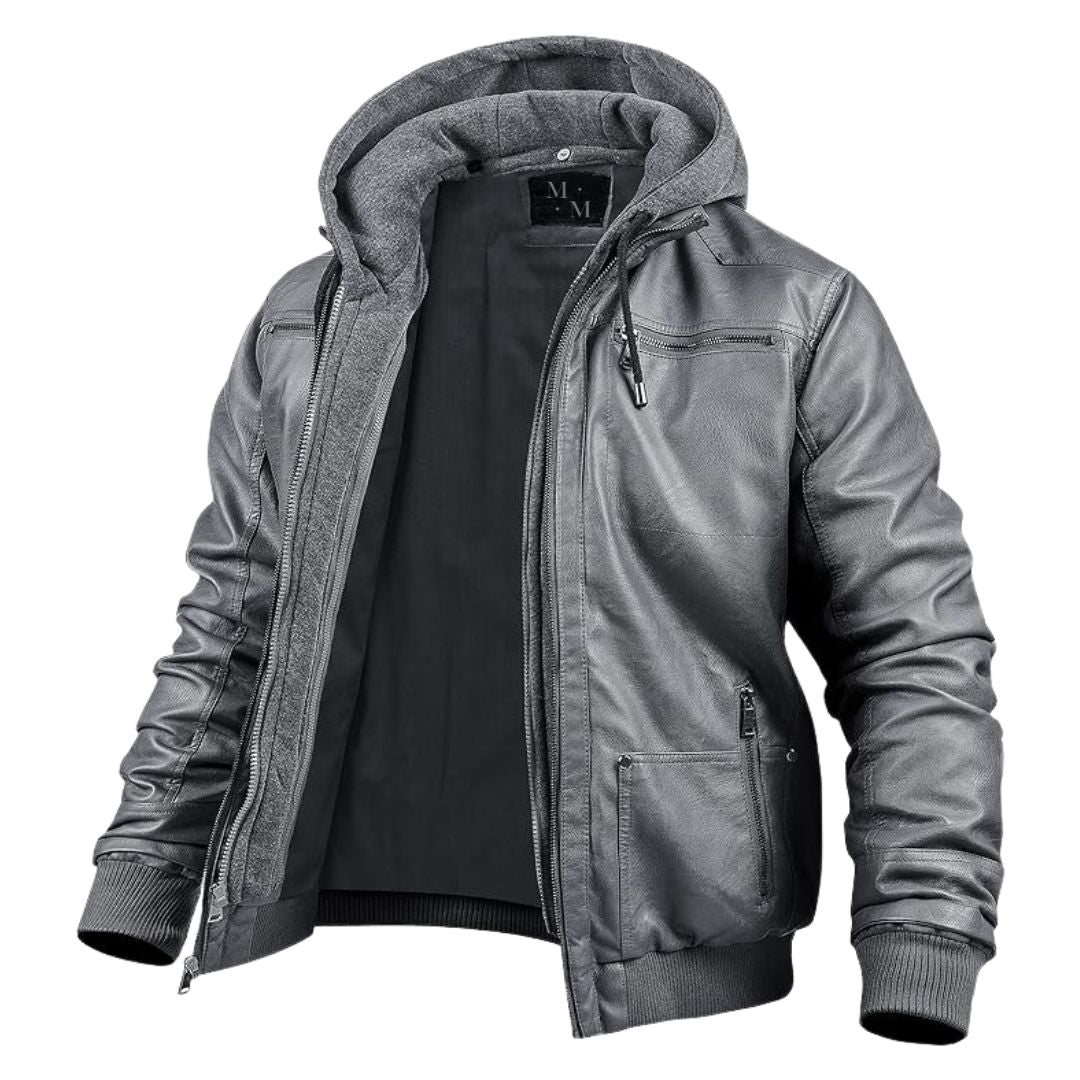 Brayden | Premium skinnjakke med hette