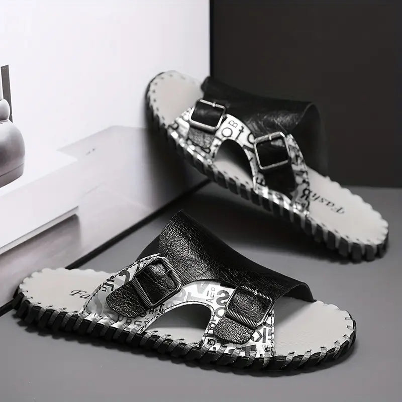 Enzo - Stilige sandaler med sømmer for menn