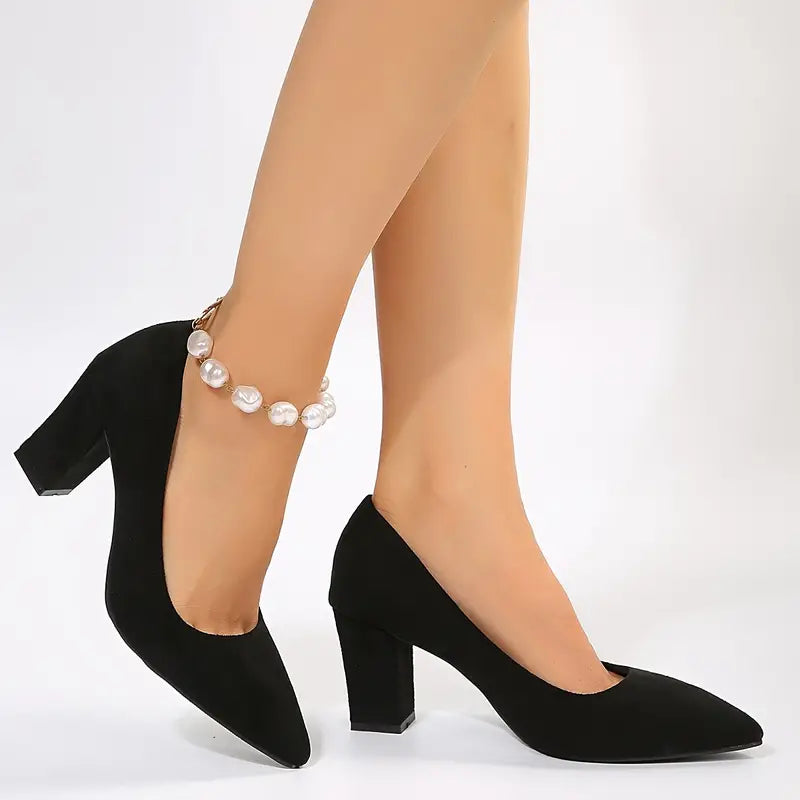 Elegante damesko med blokkhæl "Eleganza"