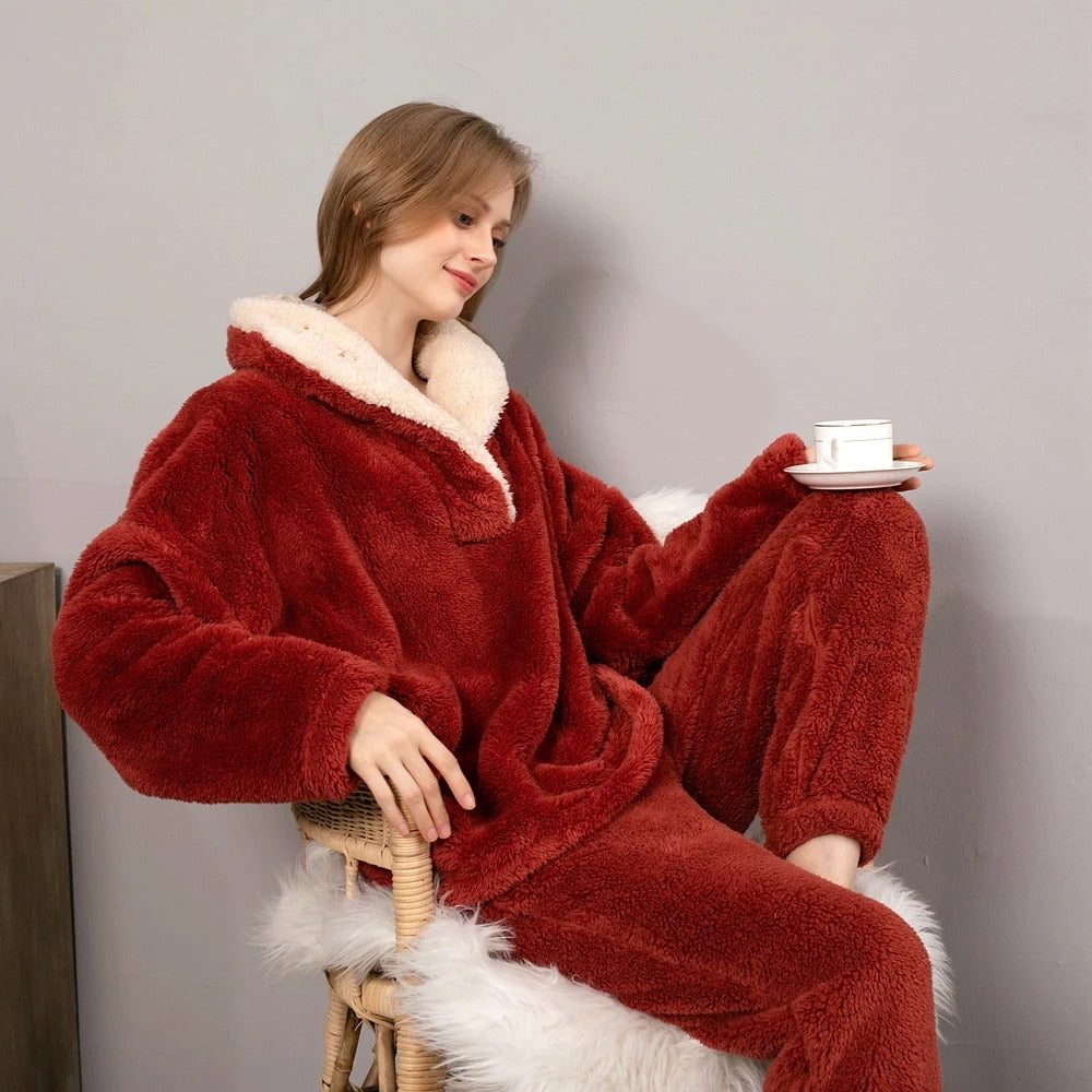 Rhiannon - Pyjamas-sett i tykk fleece