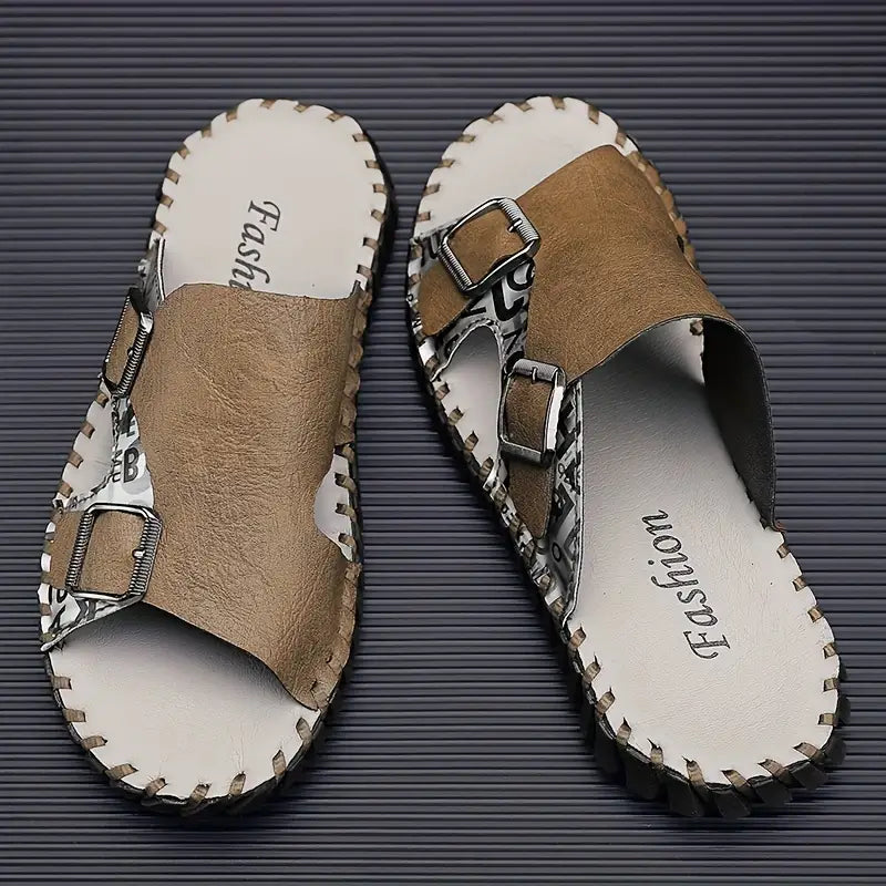 Enzo - Stilige sandaler med sømmer for menn