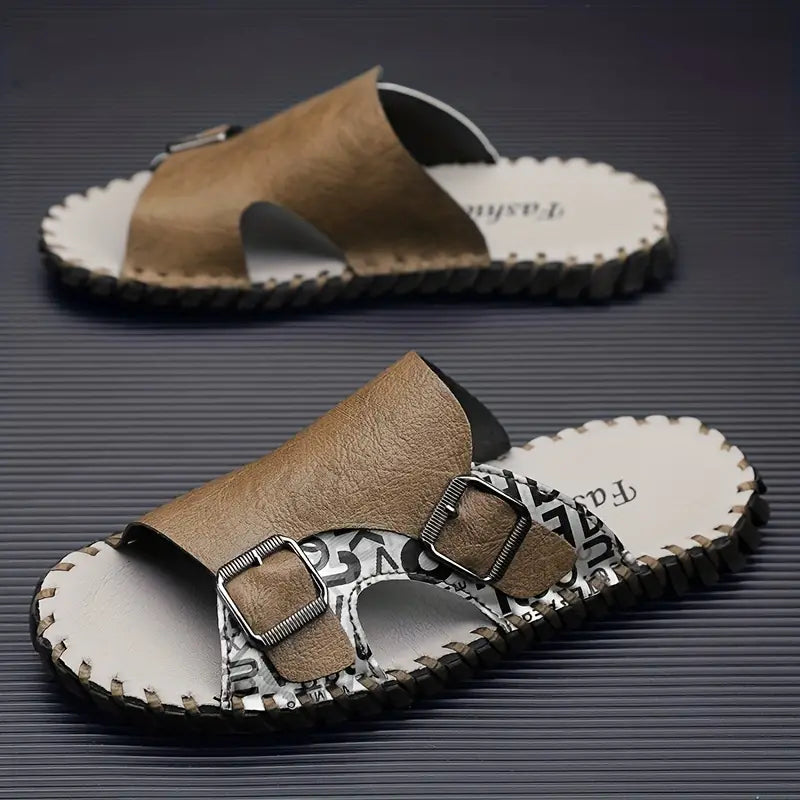 Enzo - Stilige sandaler med sømmer for menn
