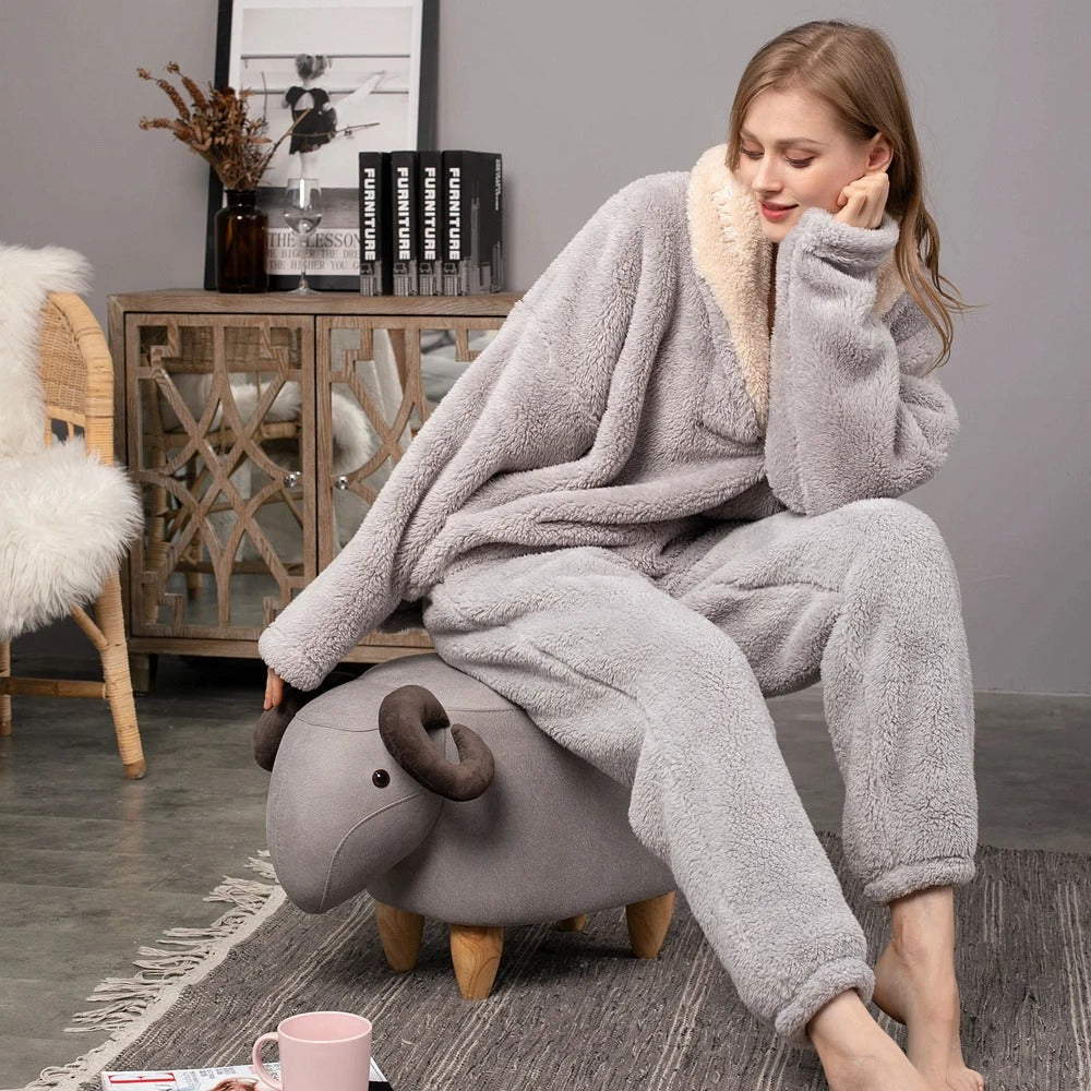 Rhiannon - Pyjamas-sett i tykk fleece