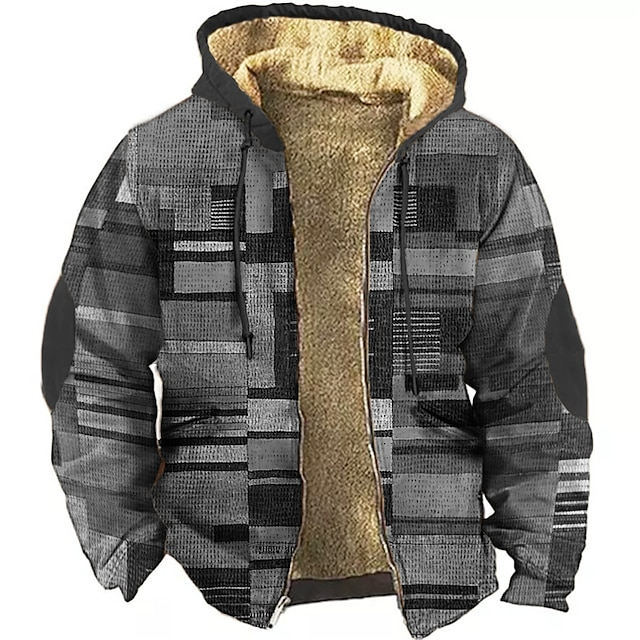 John - VESTE I FARGEBLOKK MED CAPOUCHON
