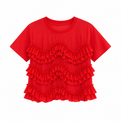 Stretch Mesh Blonde T-skjorte til Dame – Original Sommertopp