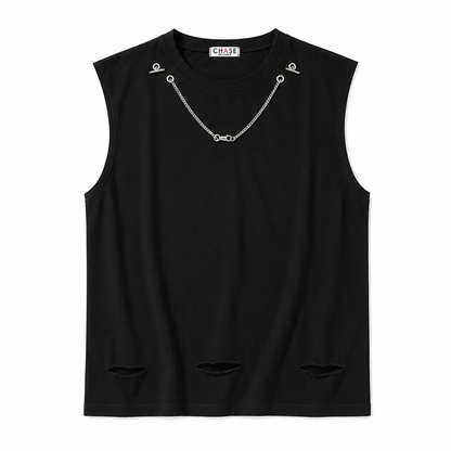 Ermeløs Singlet til Herre | Vintage-Inspirert Tank Topp med Avslappet Passform
