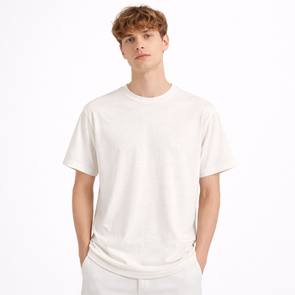 Lyocell T-skjorte til Herre – Minimalistisk Cityboy Stil &amp; Myk Komfort – Rosa