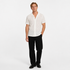 Mesh Skjorte til Herre – Transparent Kortermet Streetwear Sommertopp – Hvit