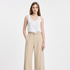 Strikket Camisole til Dame – U-hals & Elegant Sommer Basic – Beige