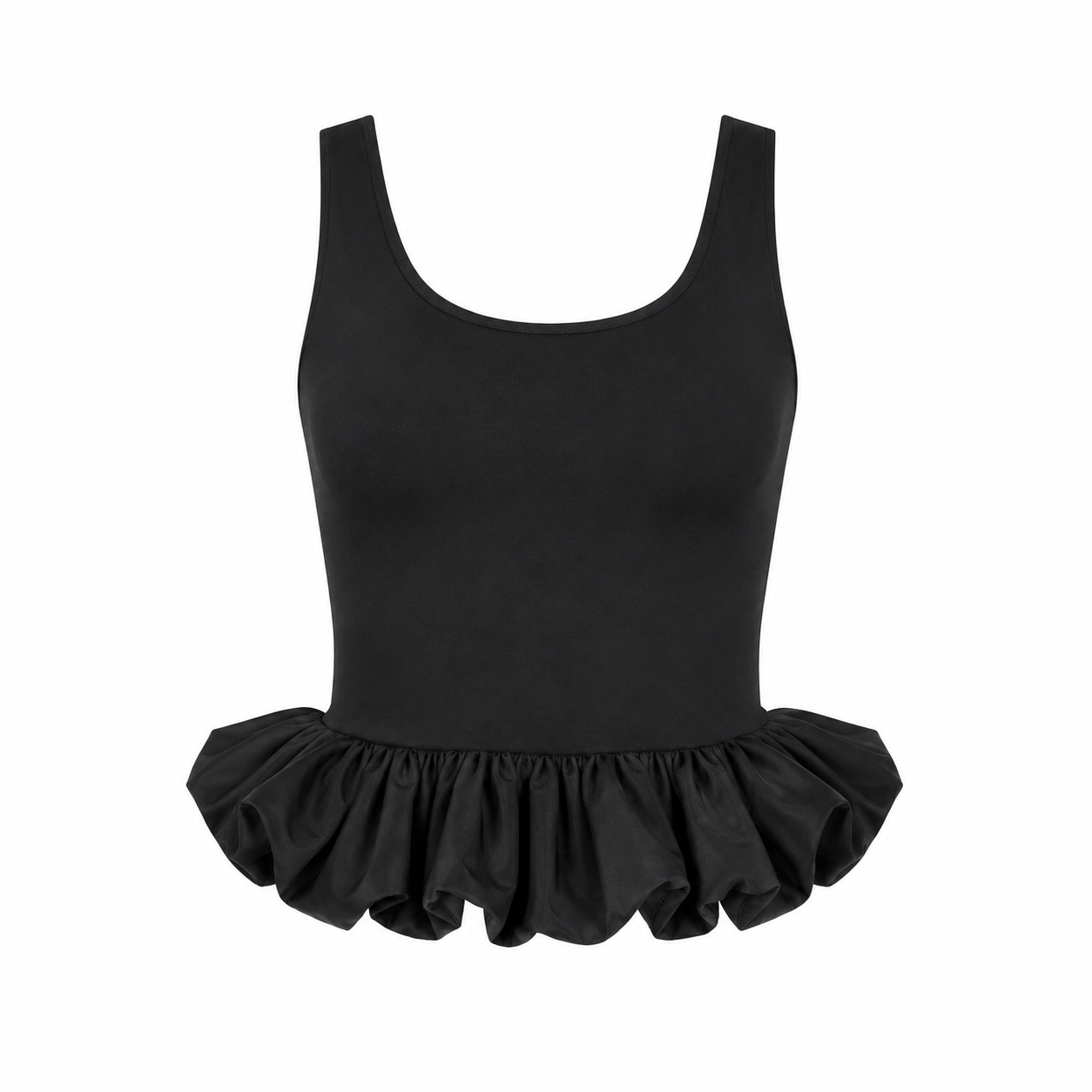 Bomulls Crop Top til Dame – Figurnær Ermeløs Sommertopp
