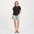 Chiffon T-skjorte til Dame – Sommerlig & Minimalistisk Design – Svart