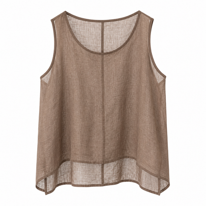 Singlet i Bomull &amp; Lin til Dame – Vintage Stil &amp; Sommer Basic