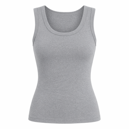 Sort Singlet til Dame – Slim Fit i Myk Bomull