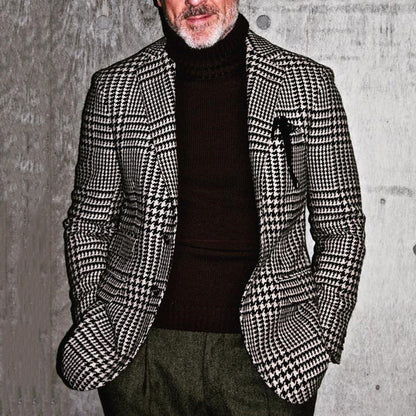 Enkelbrystet blazer for menn