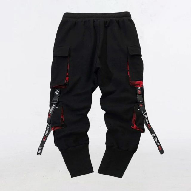 Joggebukse i streetwear-stil med stropper