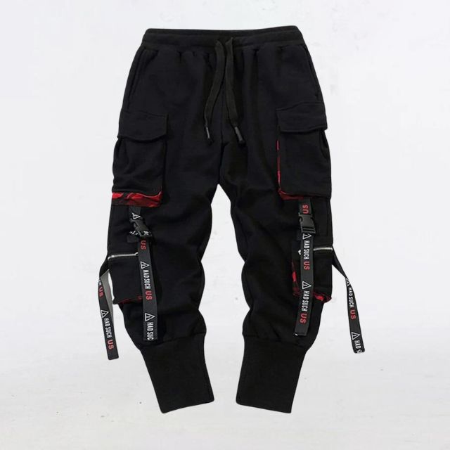 Joggebukse i streetwear-stil med stropper