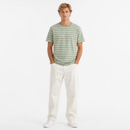 Oversized Stripet T-skjorte til Herre – Sorona® Sommer T-skjorte med Cool Feeling