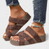 Delphine | Ortopediske skinnsandaler – Brun