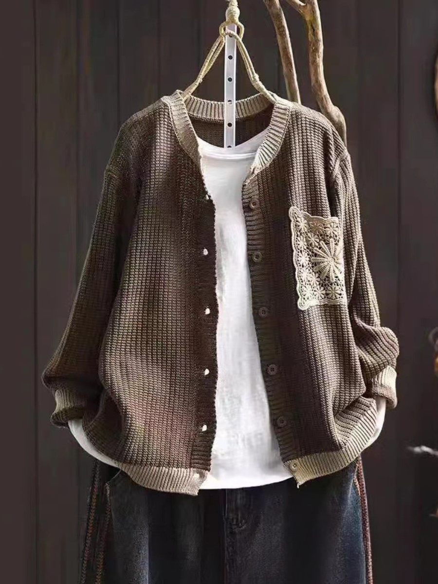 Klaerigo | STRIKKECARDIGAN – Brun