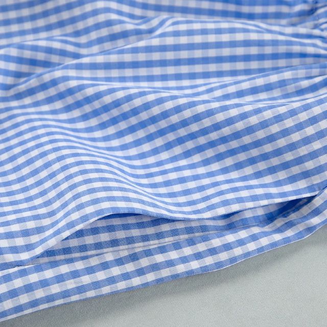 Gingham romper med nøkkelhullsutringning og sløyfedetaljer