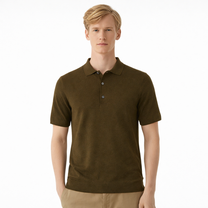 Merinoull Polo T-skjorte til Herre – 100% Merino, Strikket &amp; Lett Sommerstil