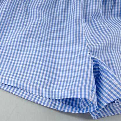 Gingham romper med nøkkelhullsutringning og sløyfedetaljer