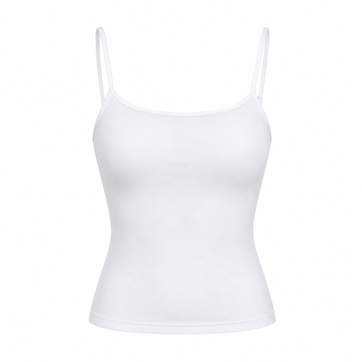 Ensfarget Crop Top til Dame – Enkel Spagettistropp Topp for Sommeren