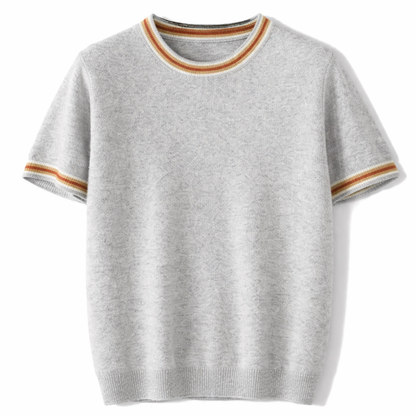 Strikket Ull T-skjorte til Herre – 100% Ull, Business Casual &amp; Løs Passform