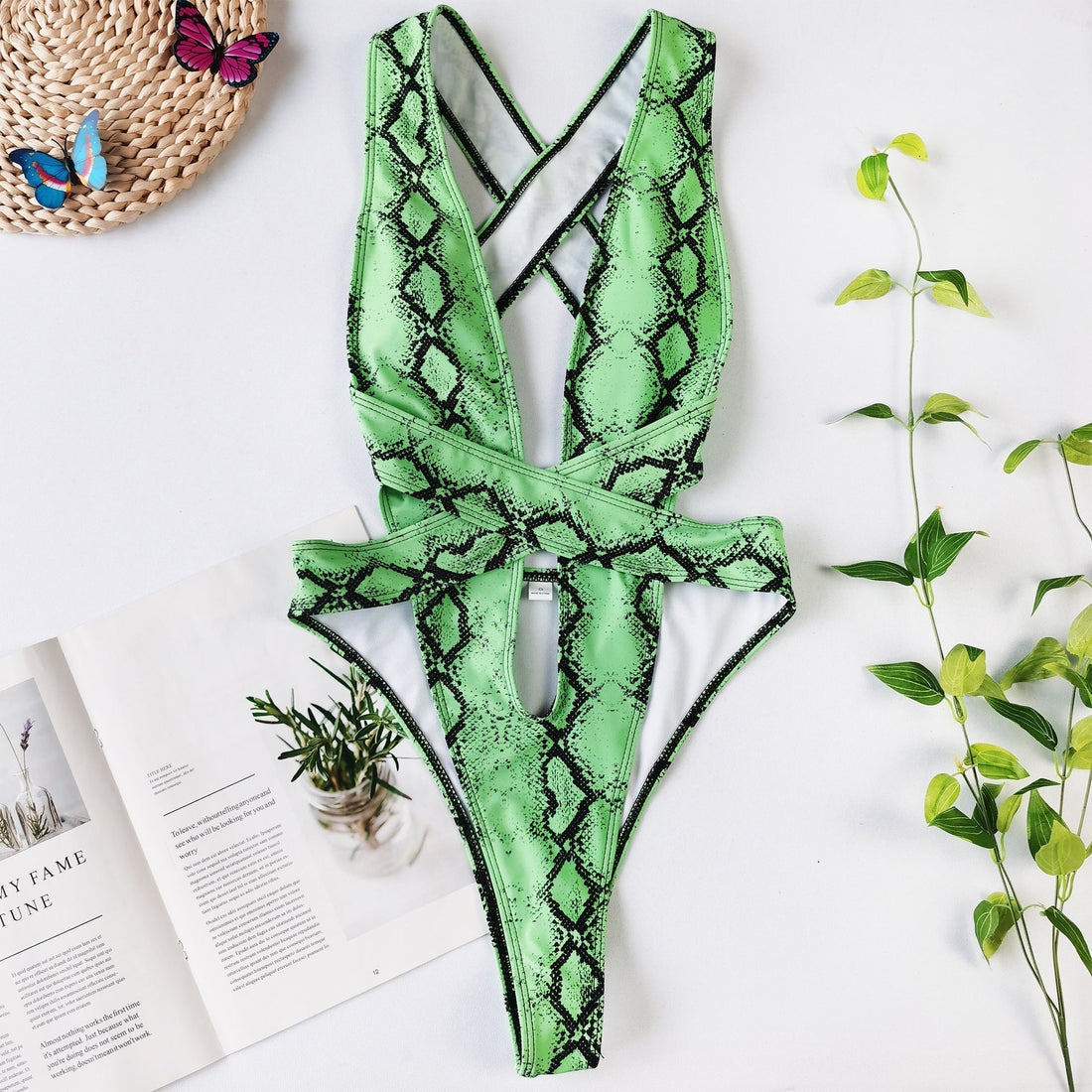 Badedrakt i ett stykke med bandasje Sexy bikini