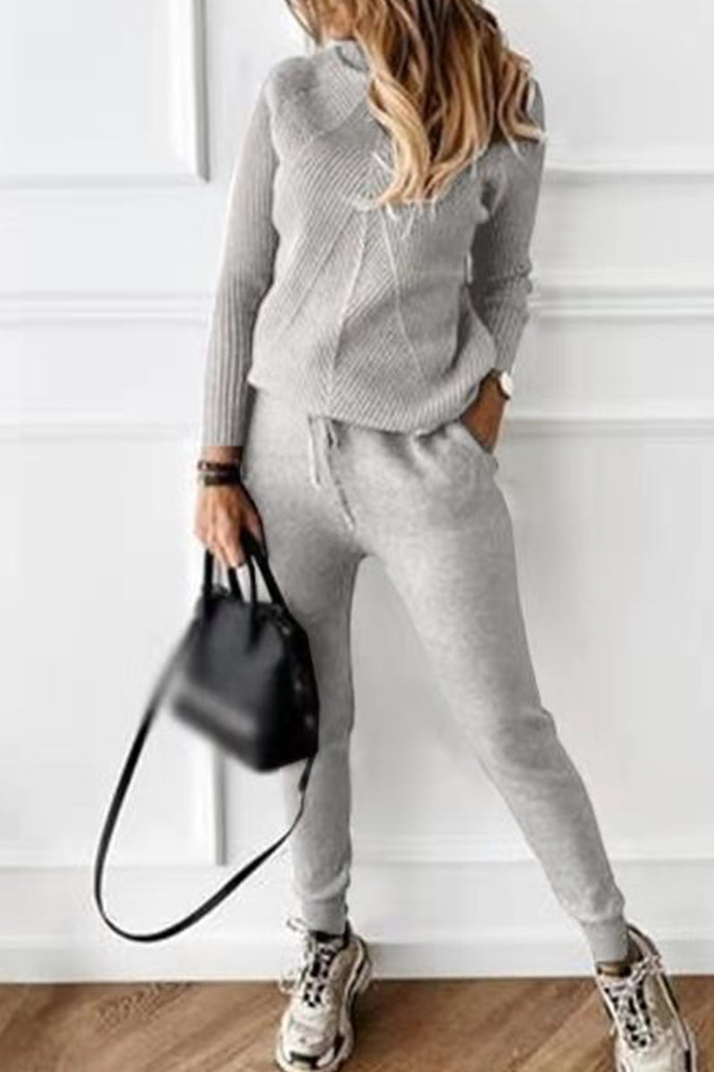 Avslappet turtleneck langermet todelt