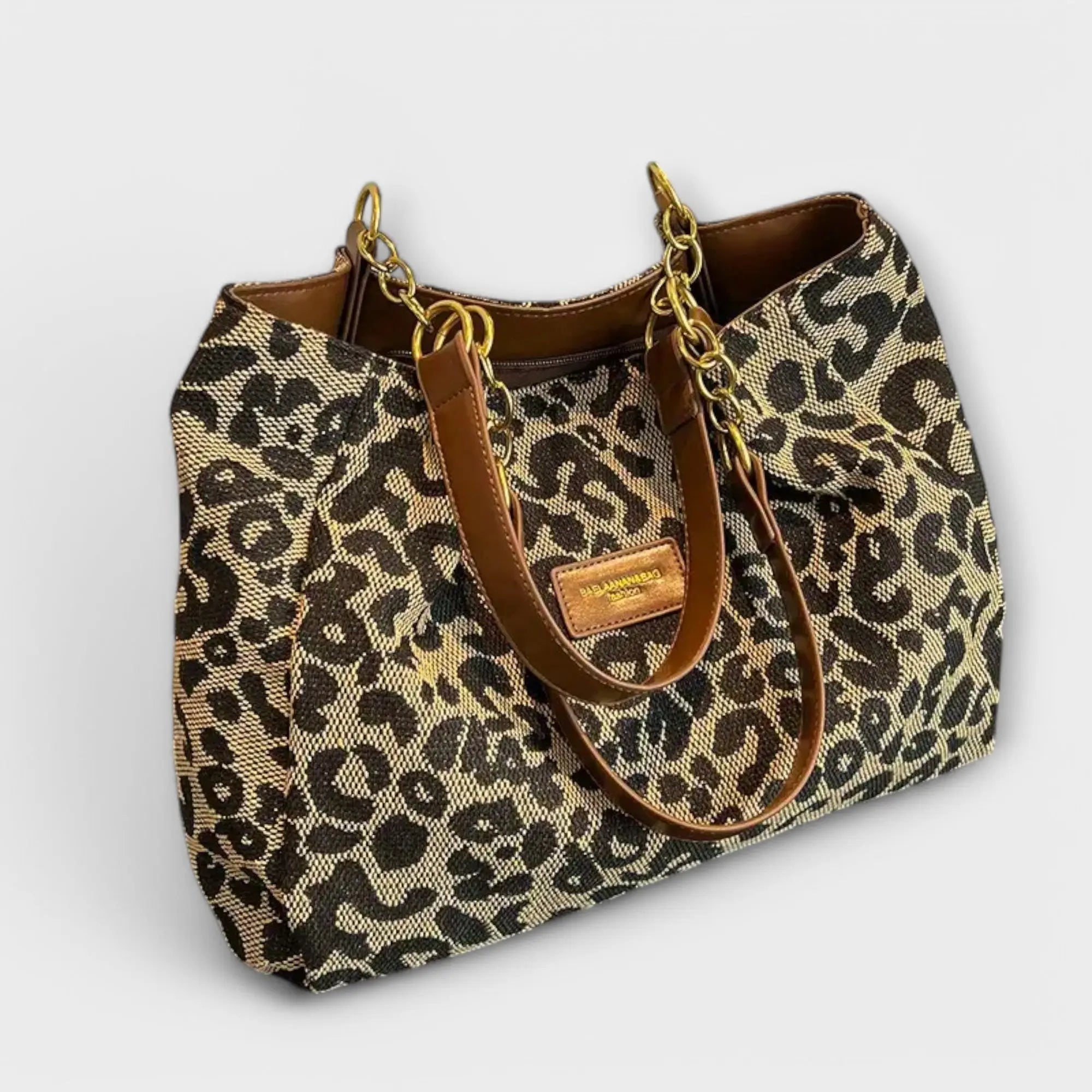 Maribel | Handleveske i lerret med leopardmønster – Leopard