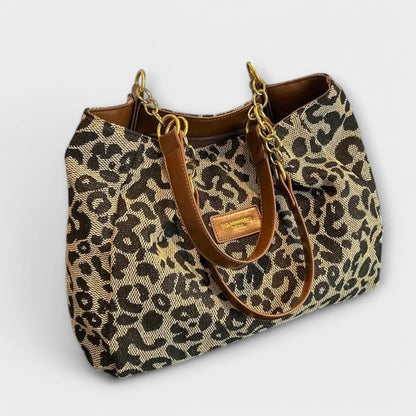 Maribel | Handleveske i lerret med leopardmønster – Leopard