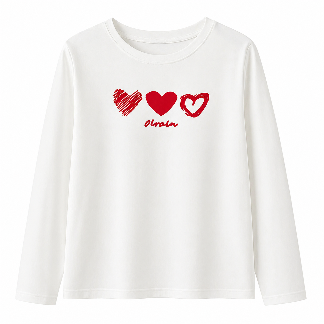 Langermet T-skjorte til Dame – Brodert “Love” &amp; Casual Stil