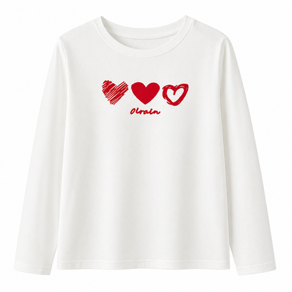 Langermet T-skjorte til Dame – Brodert “Love” &amp; Casual Stil