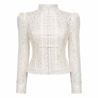 Elegant Blondebluse til Dame – Lett, Gjennomsiktig &amp; Perfekt for Sommeren
