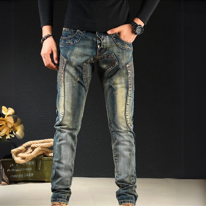 Klassisk lappet denimjeans