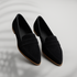 Ariane | Slanke loafers med spiss tå – Svart