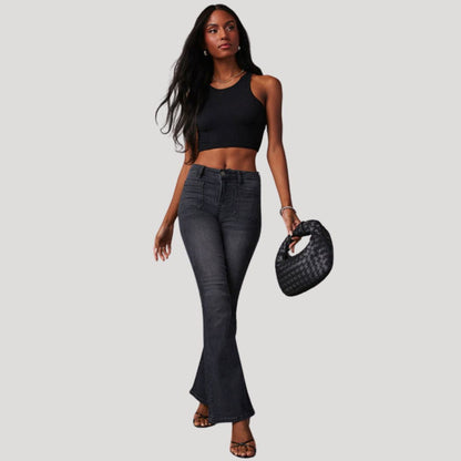 Elegante bootcut-jeans med lav passform