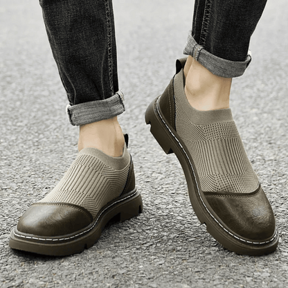 Komfortable slip-on-loafers med netting