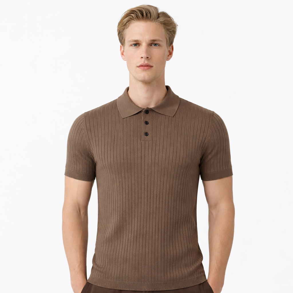 Strikket Polo T-skjorte til Herre – Lett, Pustende &amp; Trendy Sommerstil