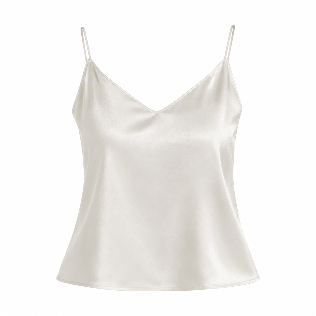 Sateng Camisole til Dame – Lang Topp med Smale Stropper