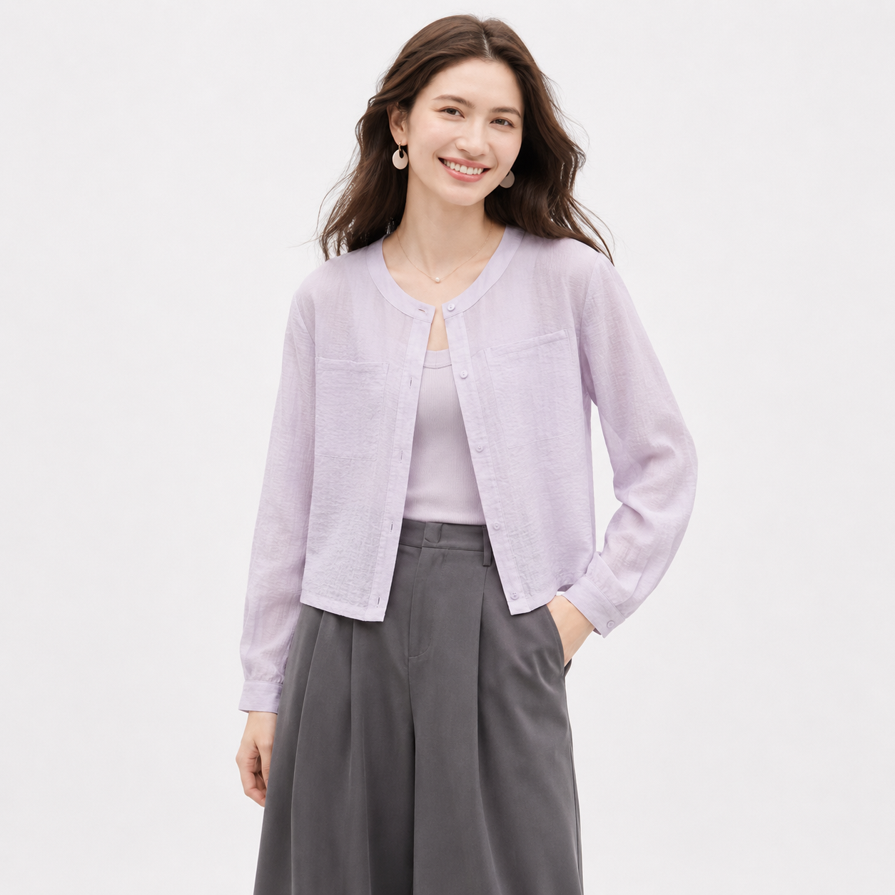 Oversized Lyocell Topp til Dame – Lett og Transparent Casual Sommerstil