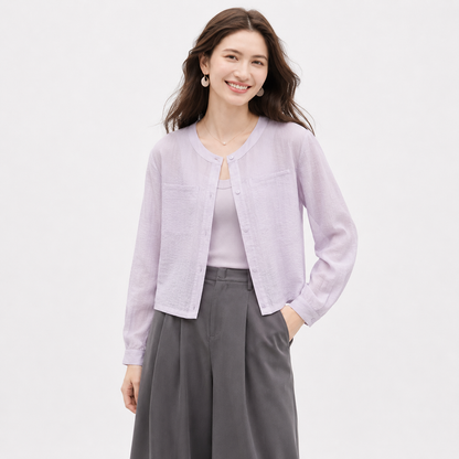 Oversized Lyocell Topp til Dame – Lett og Transparent Casual Sommerstil